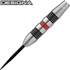 Meteors 90 V2 Darts 34G- M2 - Ringed - Black & Red - Steel Tip Tungsten - Heavy